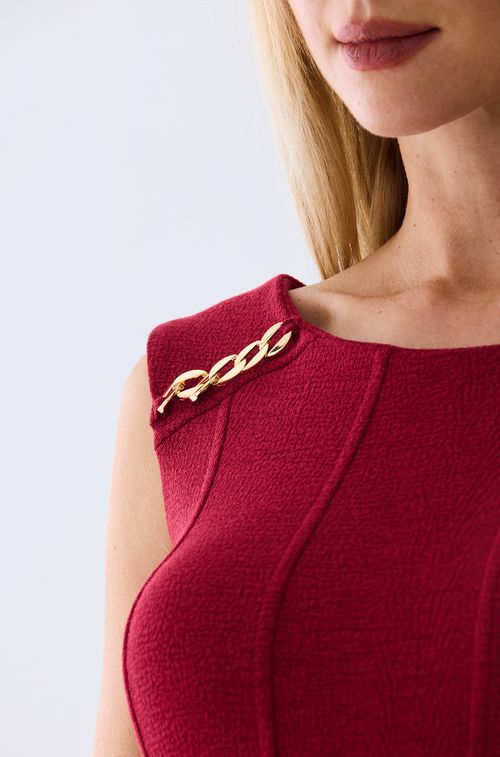 Macacão Paris Bordeaux Corrente Gold