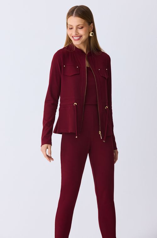 Parka Mini Stripe Bordeaux