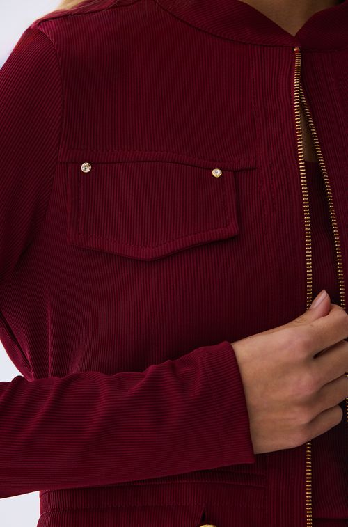 Parka Mini Stripe Bordeaux