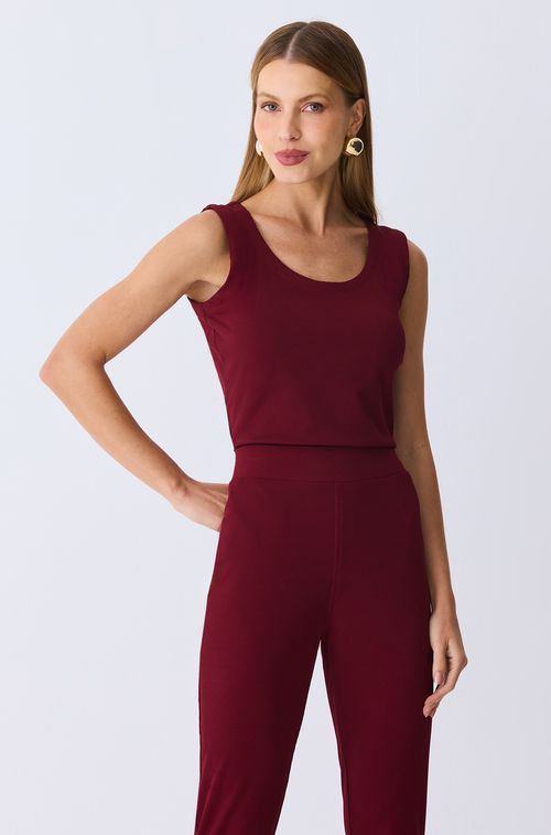 Top Mini Stripe Bordeaux