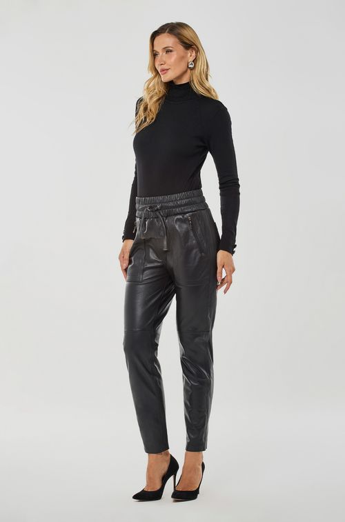 Calça Couro Black Cos Especial