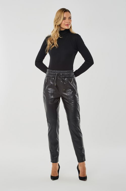 Calça Couro Black Cos Especial