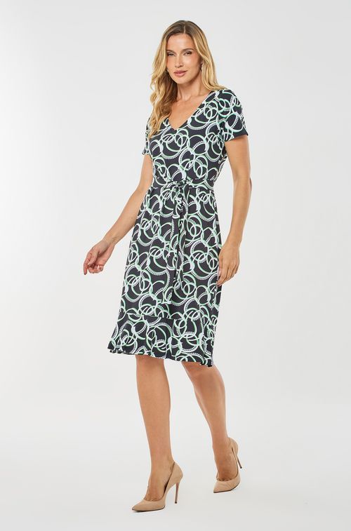 Vestido Black com Arcos Green