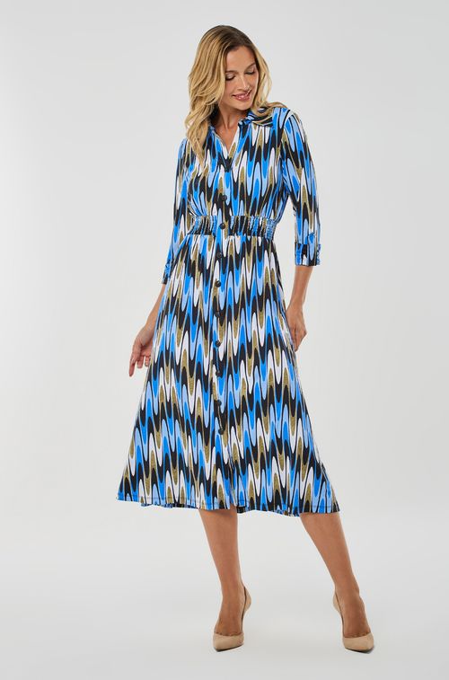 Vestido Wave Black e Blue