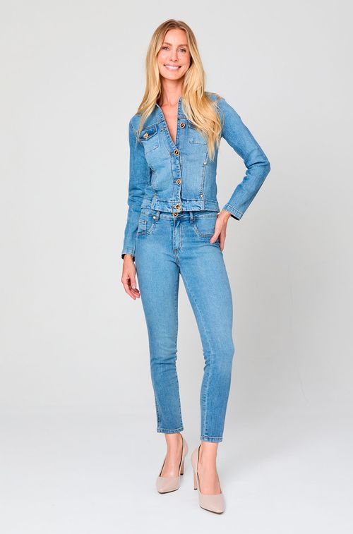 Calça Jeans Botões Gold