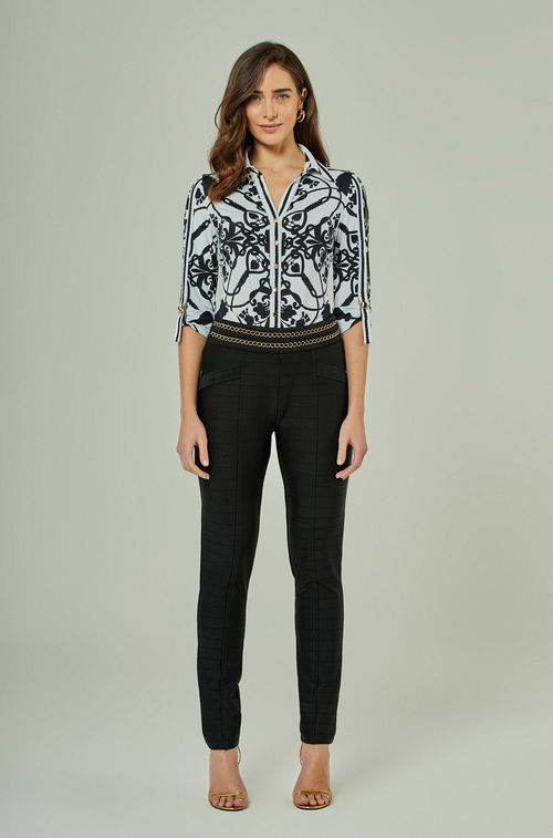 Calça Herve Black Cós Corrente