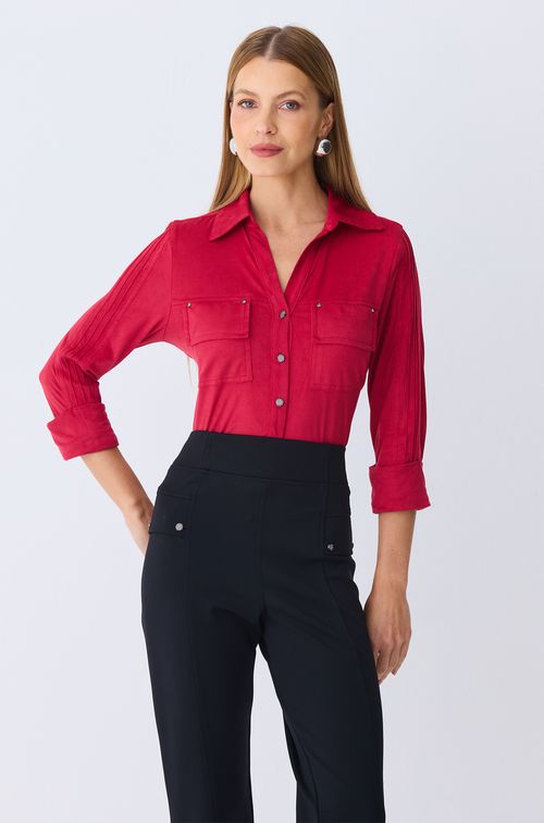 Camisa Chamois Red Kate com Fumê