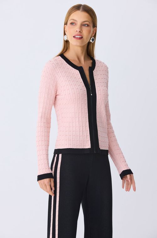 Casaco Tricot Rose
