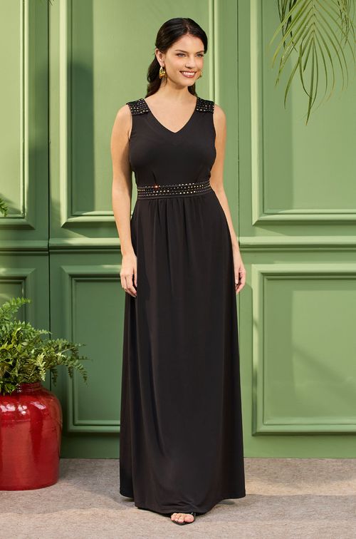 Vestido Crepe Black Swa Gold e Mel