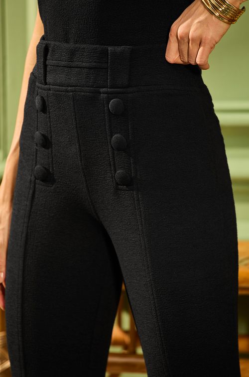 Calça Paris Black com Botoes Black