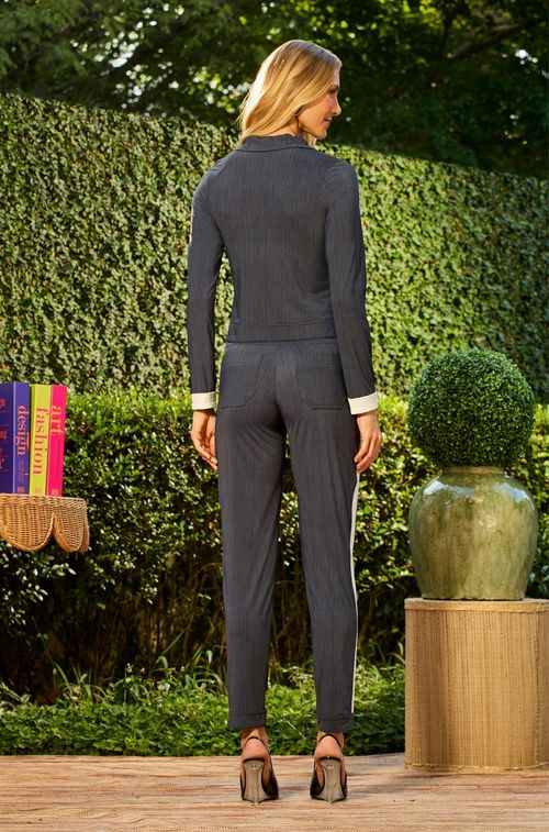 Calça New Texture Navy com Off